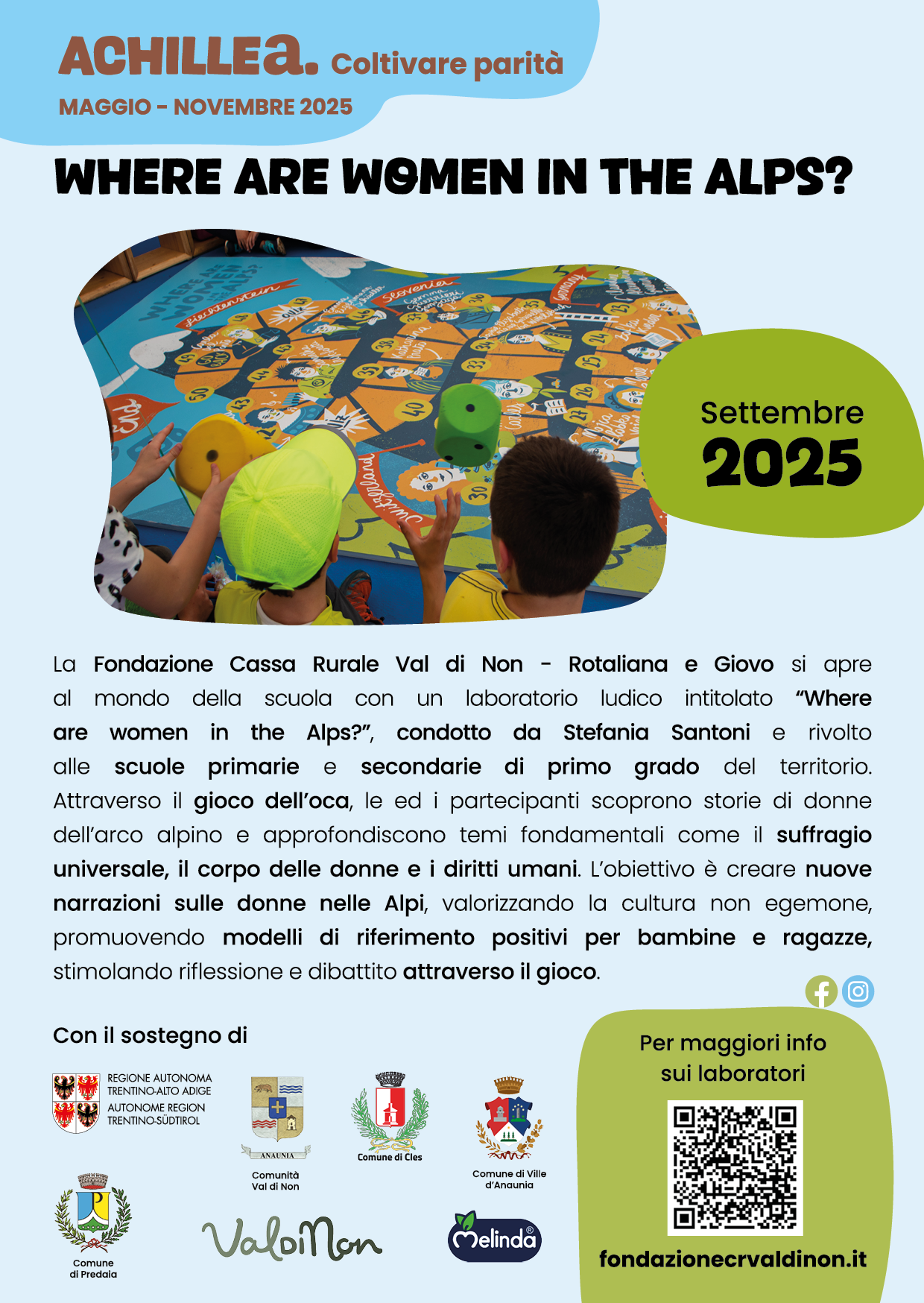 Cartolina Achillea_Laboratorio nelle scuole_retro